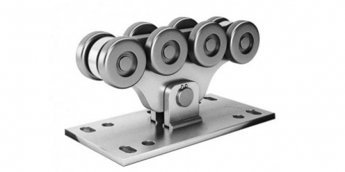 Комплект Алютех для откатных ворот с шиной 5,3 м, стальные опоры до 450 кг. от 5 шт.